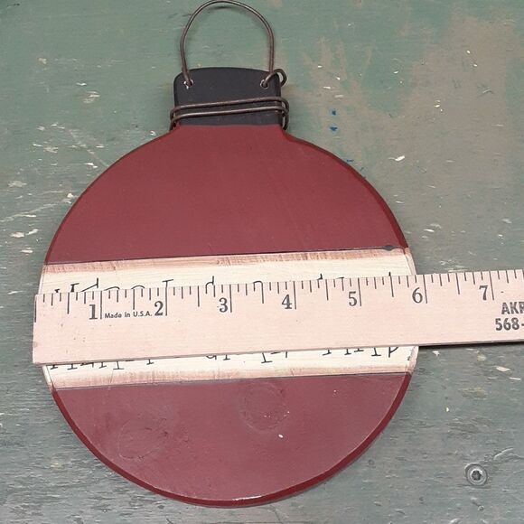 8 pc. Set of the "Spirit of Chrismas" wood ornaments and handmade star - Picture 6 of 15